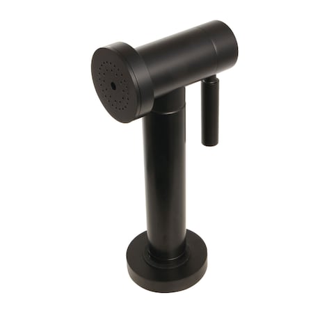 Gourmet Scape KSSPR0K Brass Kitchen Side Sprayer with Black Grip, Matte Black KSSPR0K
